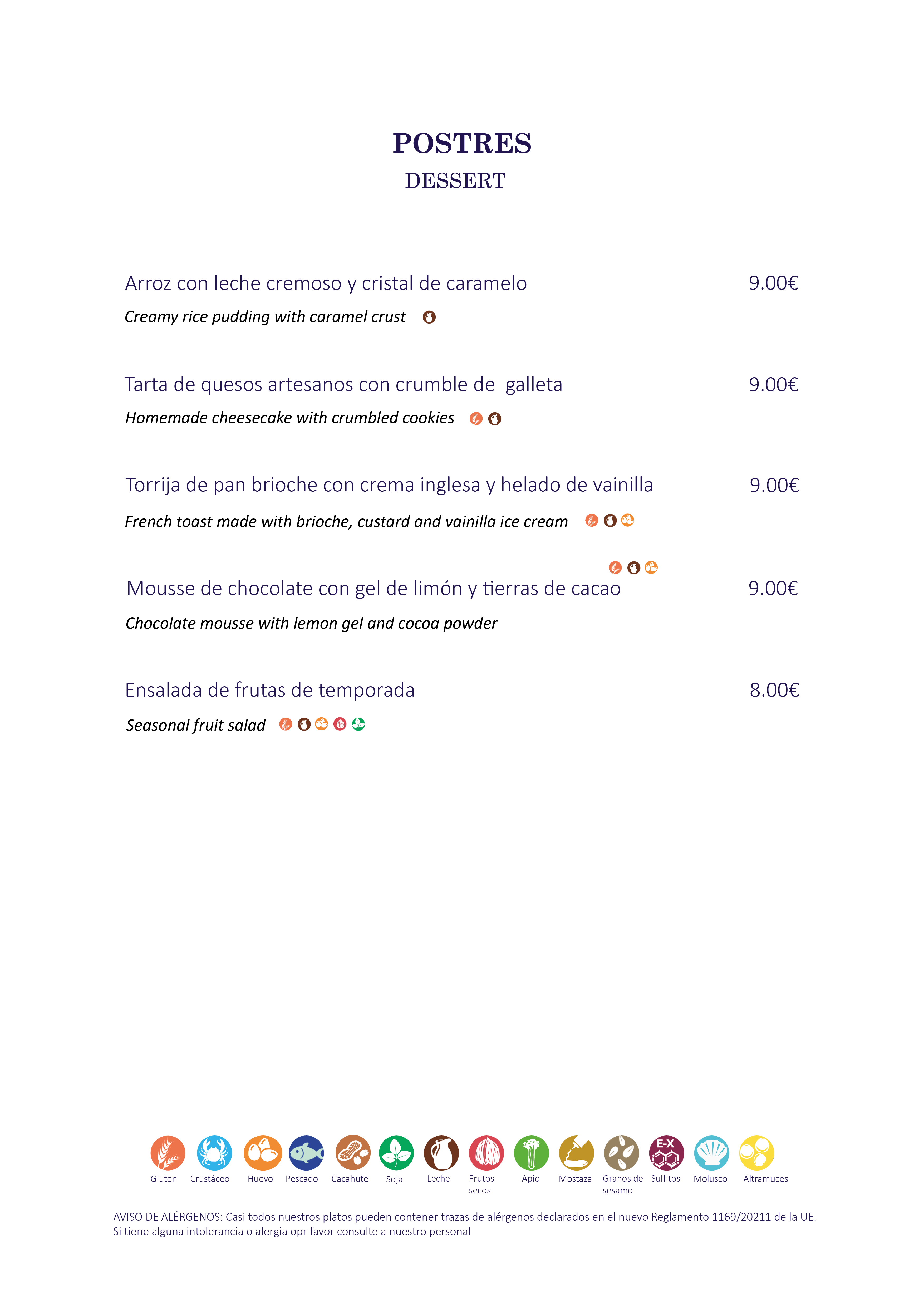 Carta restaurante 15